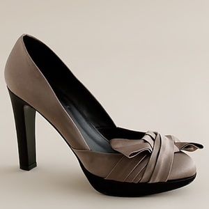 J.CREW Clara Platform Pumps - 2 Tone Satin